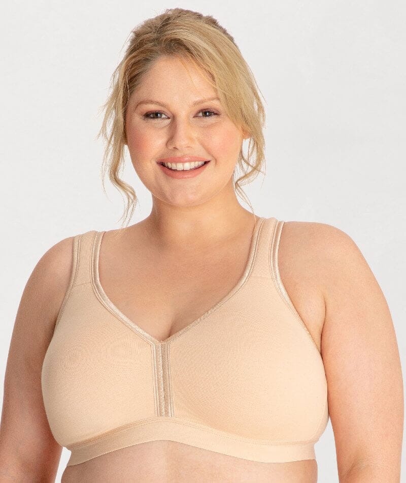 Ava & Audrey Faye Cotton Wire-free Support Bra 3 Pack - Frappe