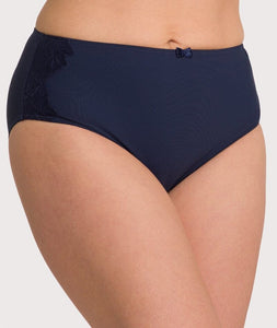 Ava & Audrey Jacqueline Full Brief with Lace - Sapphire