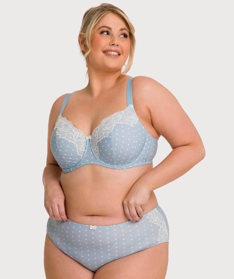 Ava & Audrey Jacqueline Full Cup Underwired Bra - Blue/Ivory Bras 