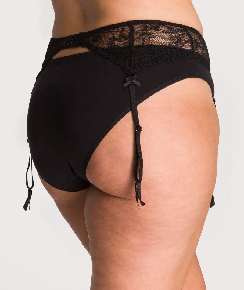 Ava & Audrey Candice Lace Garter - Black Knickers 